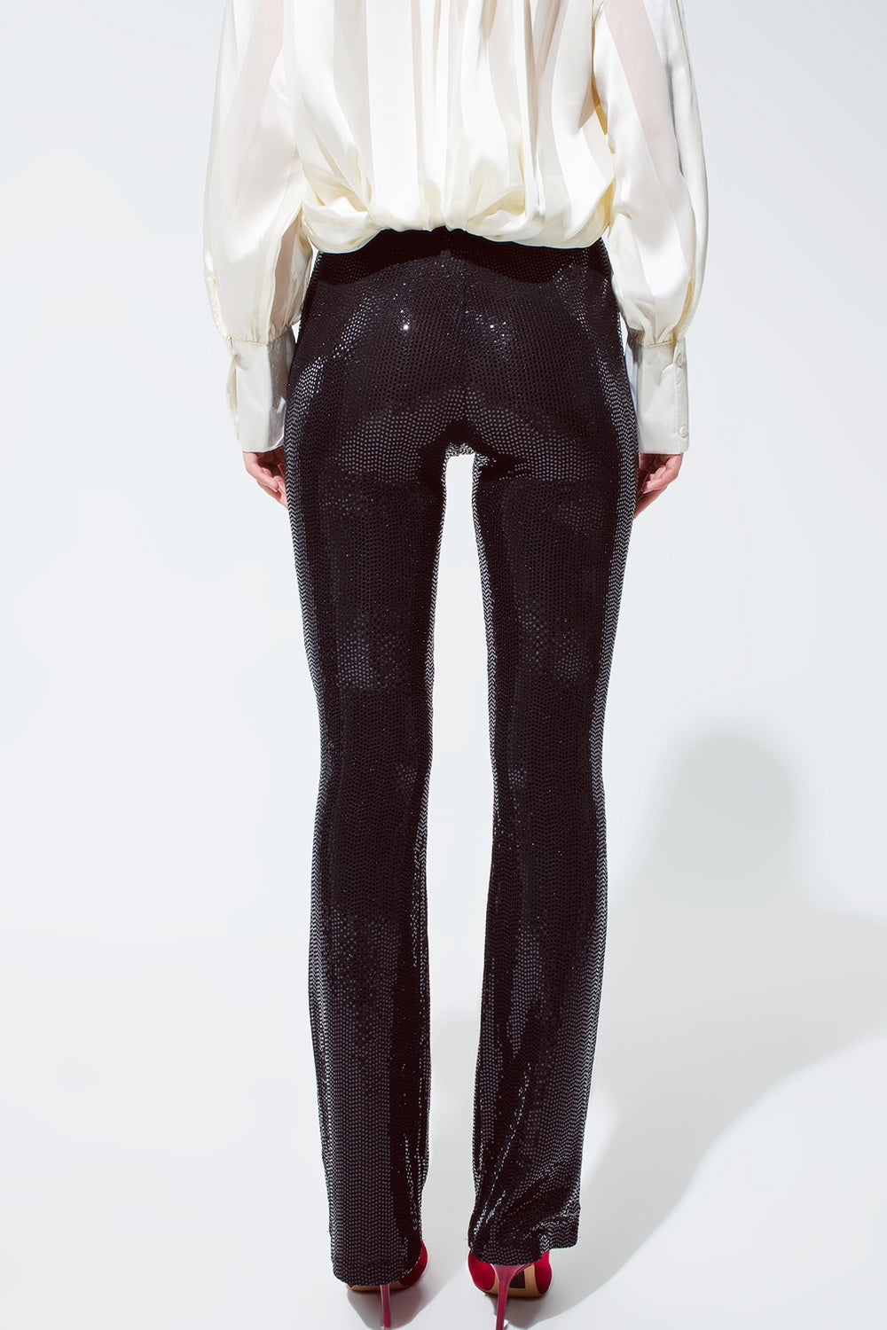 Leggings de lentejuelas en negro Q2