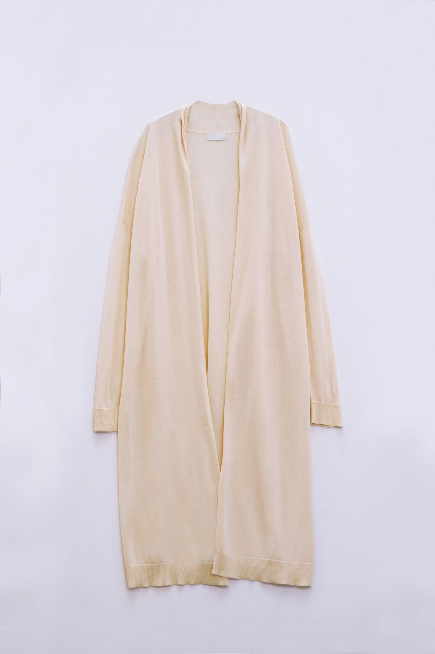 Maxi Cárdigan Beige Abierto Manga Larga Q2