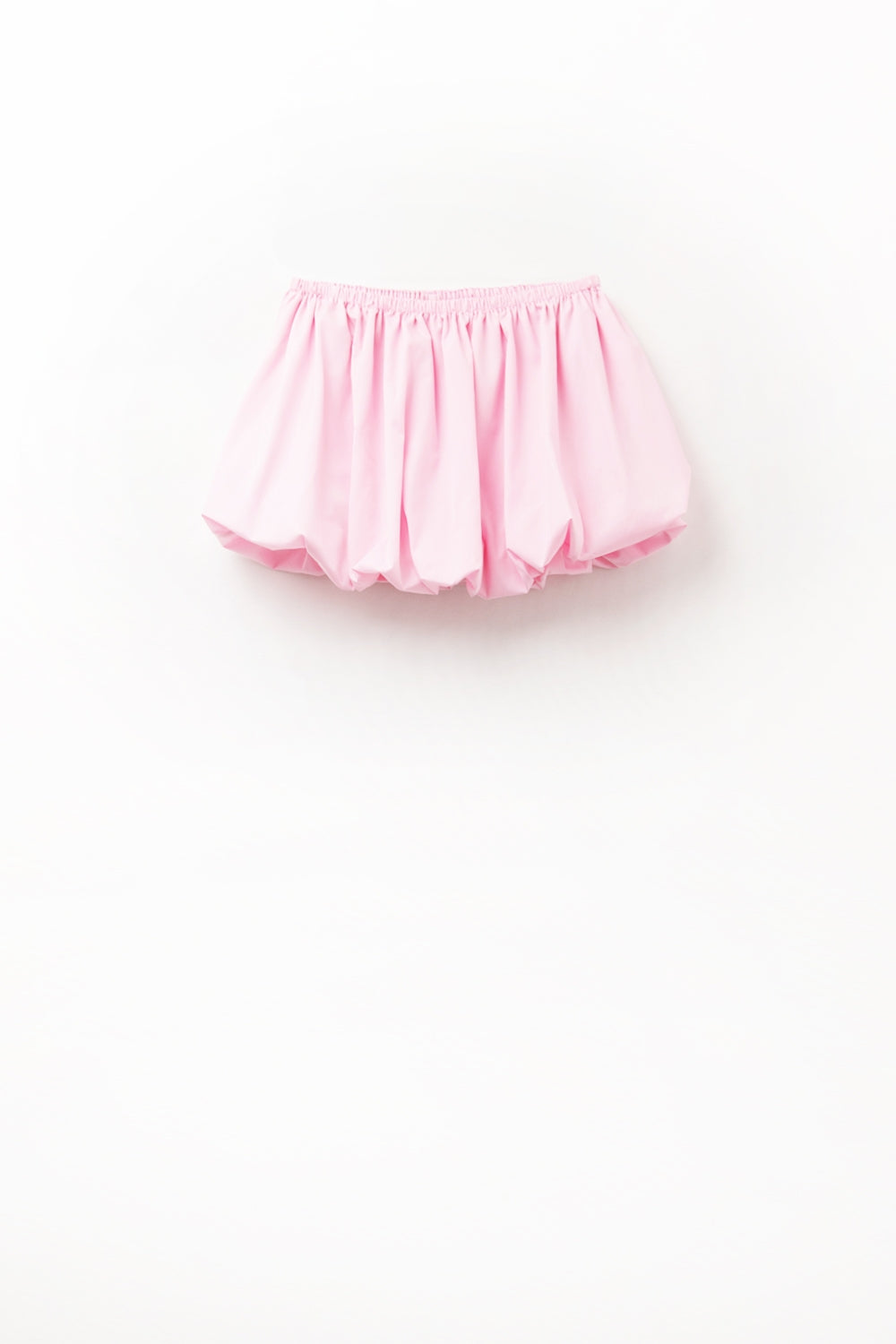 Minifalda abombada de popelina rosa Q2