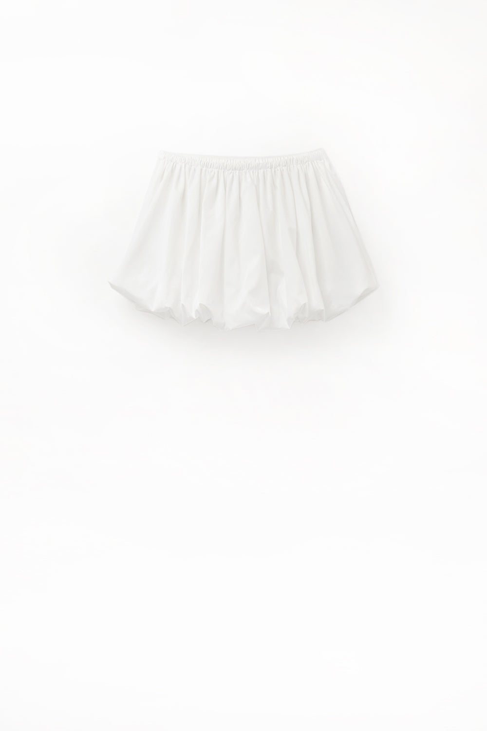 minifalda globo de popelina blanca Q2
