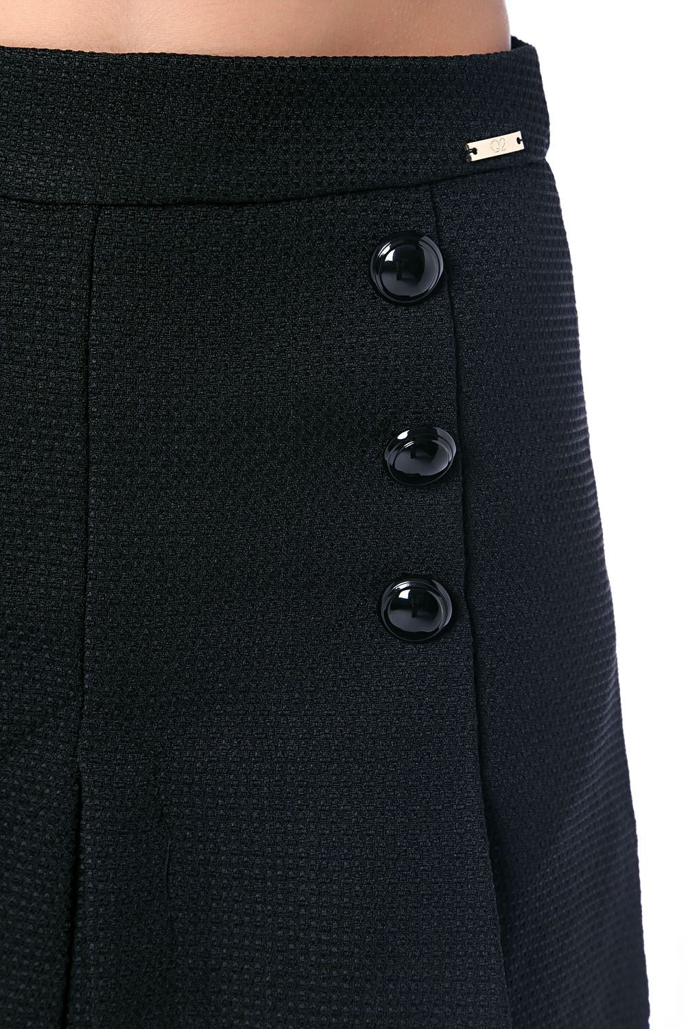 Minifalda negra con detalle de botones negro Q2
