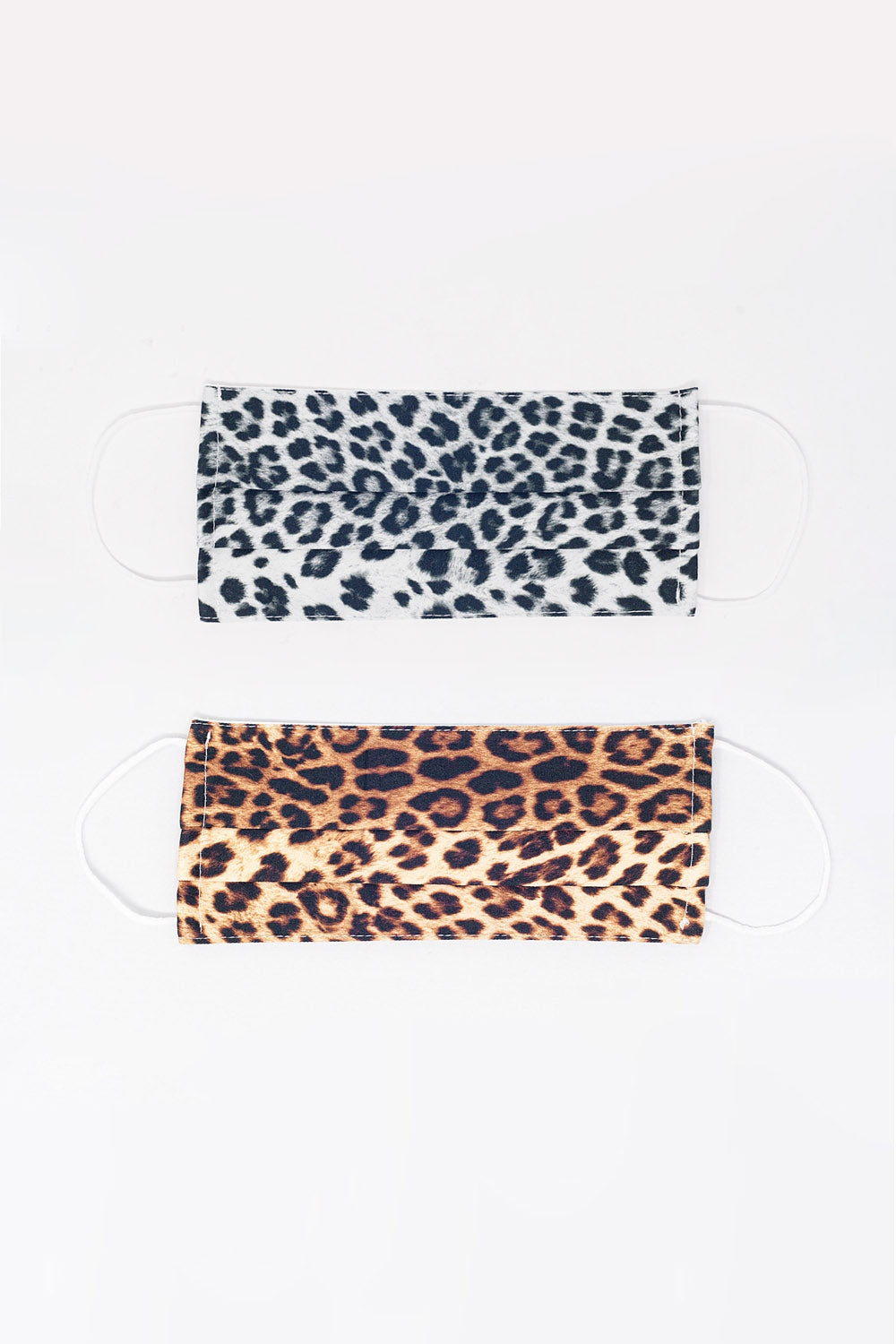 Q2 Pack de 2 unidades Mascara de Leopardo gris y marron