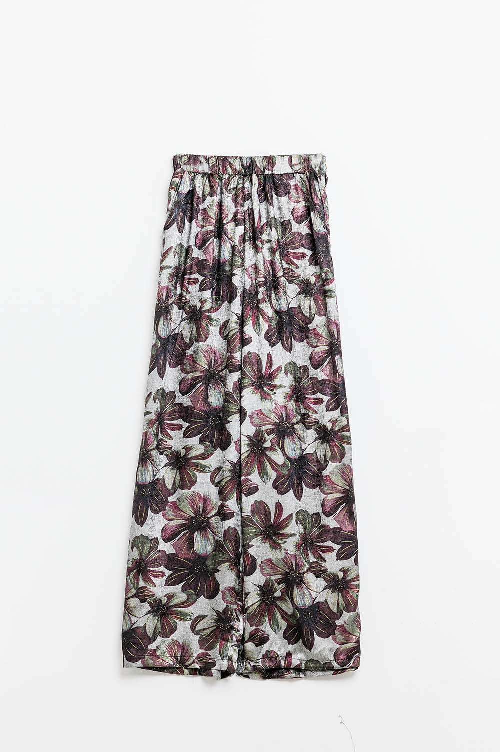 pantalón ancho con estampado floral Q2