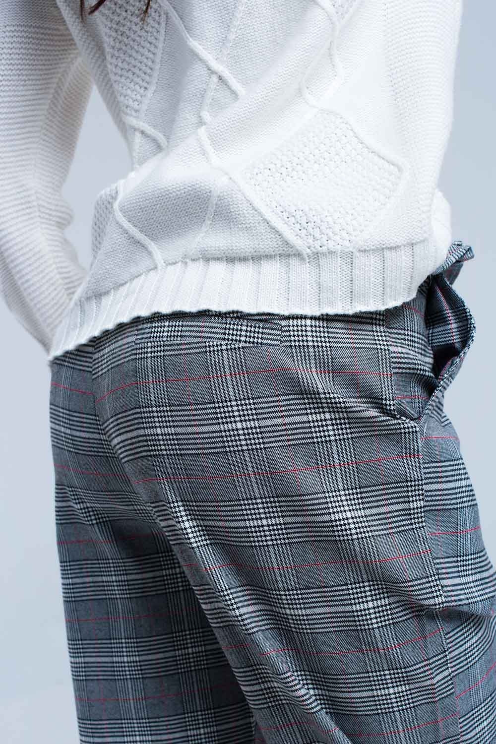 Pantalon en tejido Principe de Gales Q2