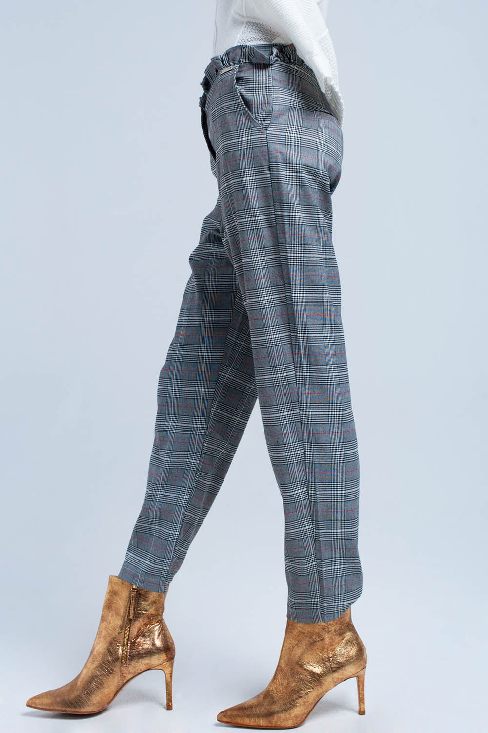 Pantalon en tejido Principe de Gales Q2