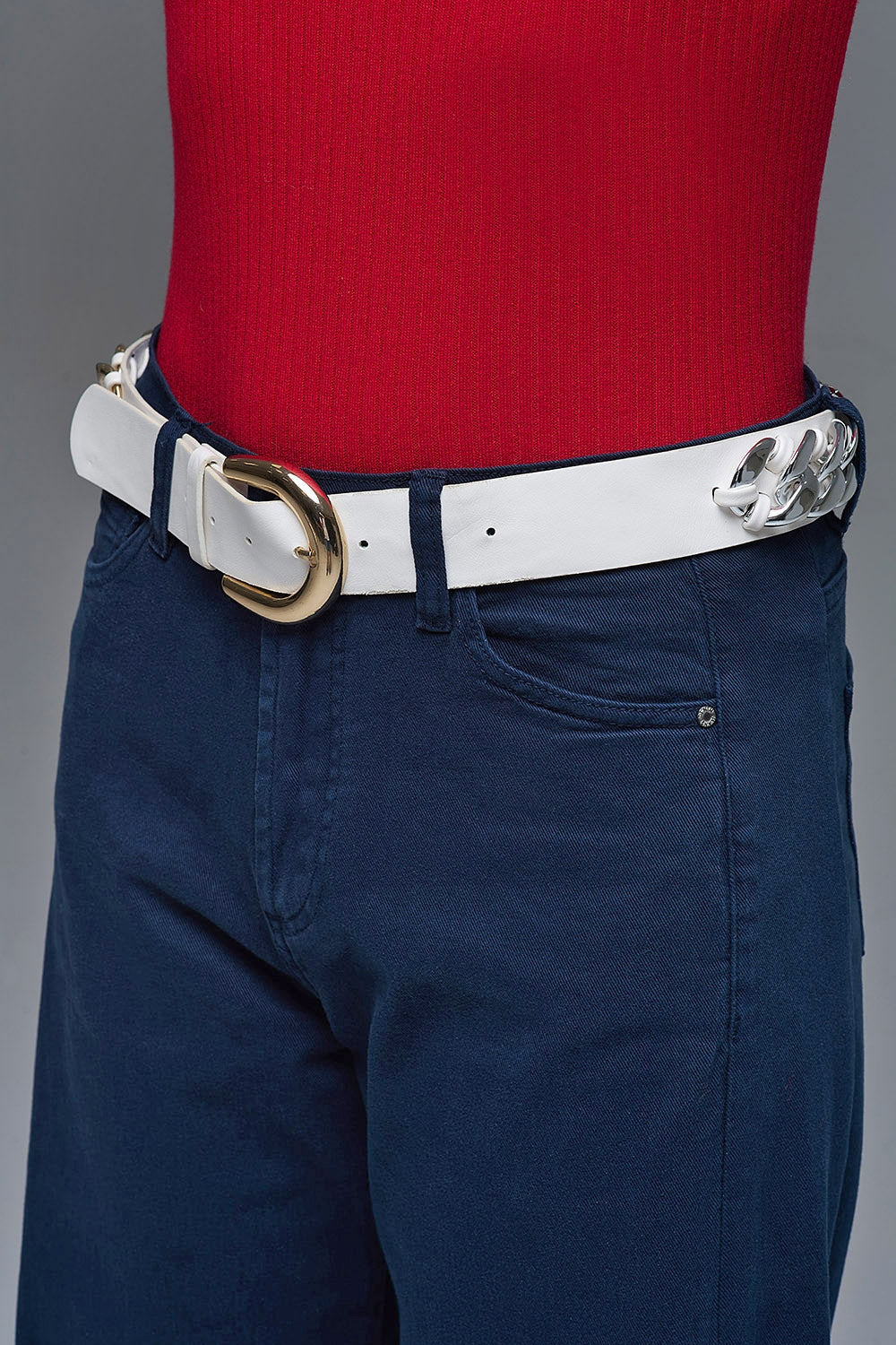 Pantalón extra ancho azul marino Q2