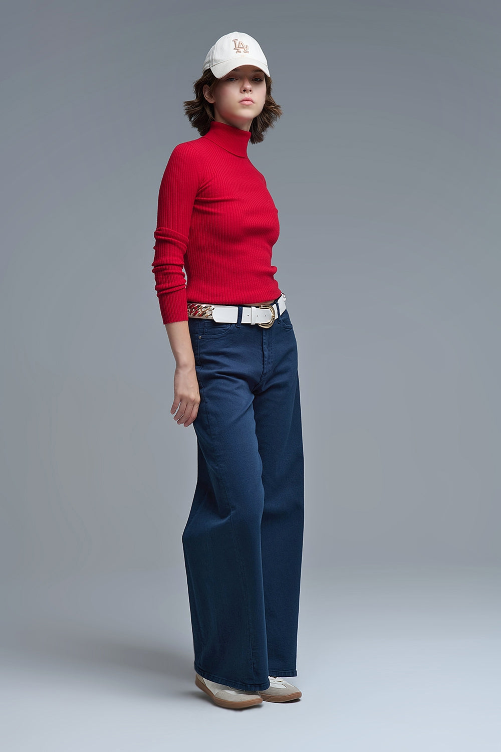 Pantalón extra ancho azul marino Q2
