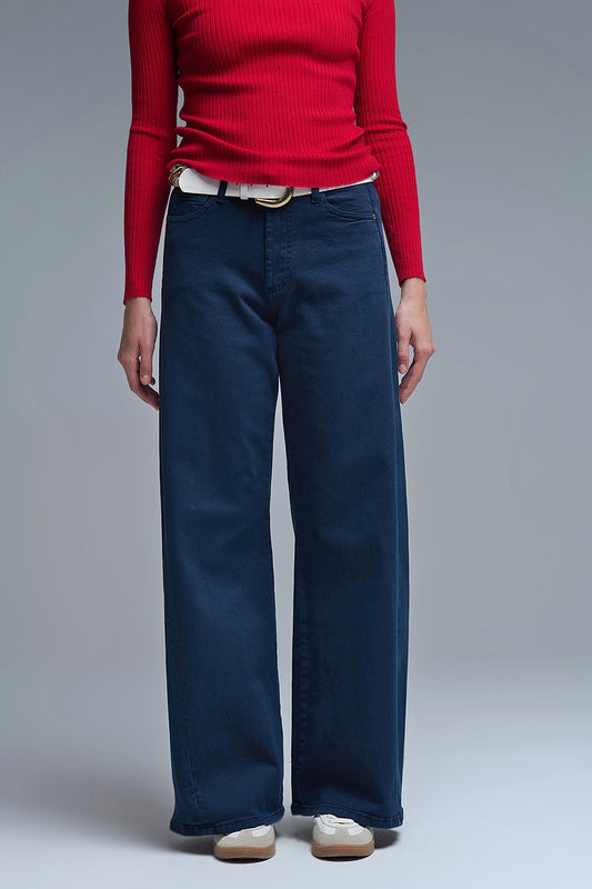 Q2 Pantalón extra ancho azul marino