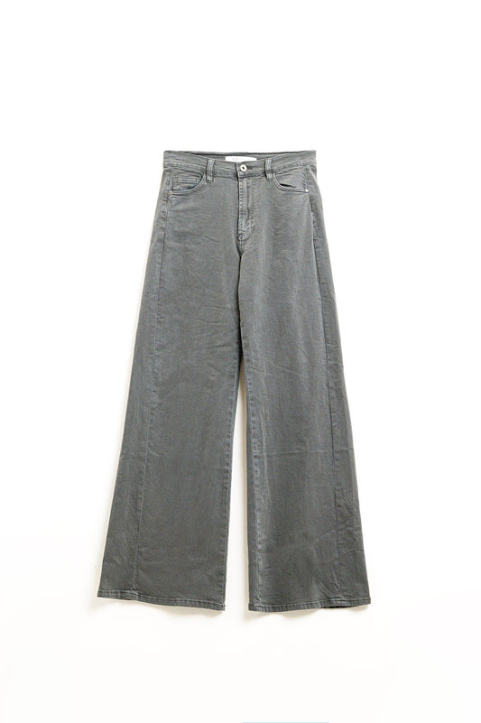 Q2 Pantalón extra ancho en gris lavado