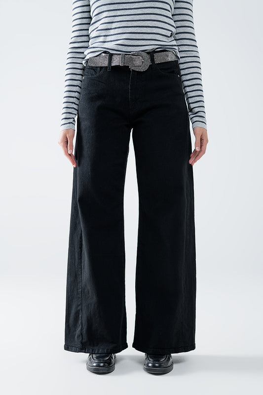 Q2 Pantalón extra ancho negro
