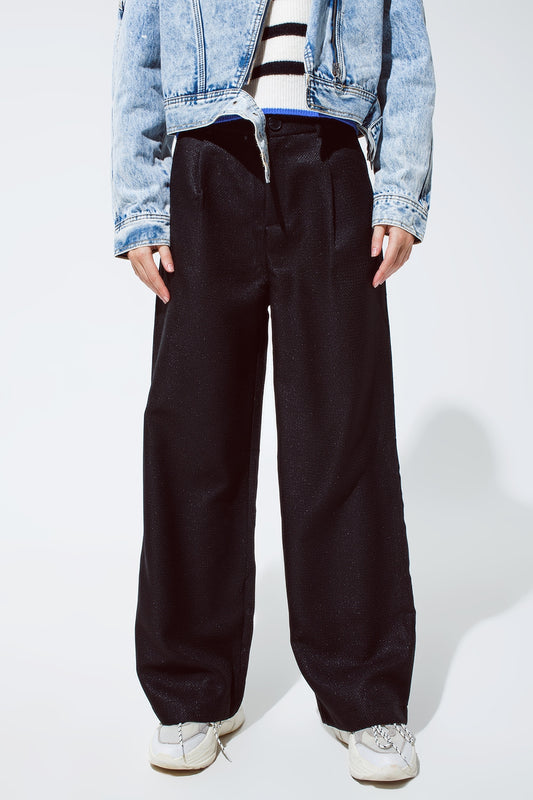 Q2 Pantalón extragrande en negro