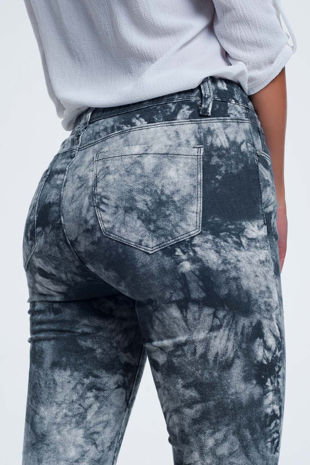 Pantalon gris slim teñido Q2