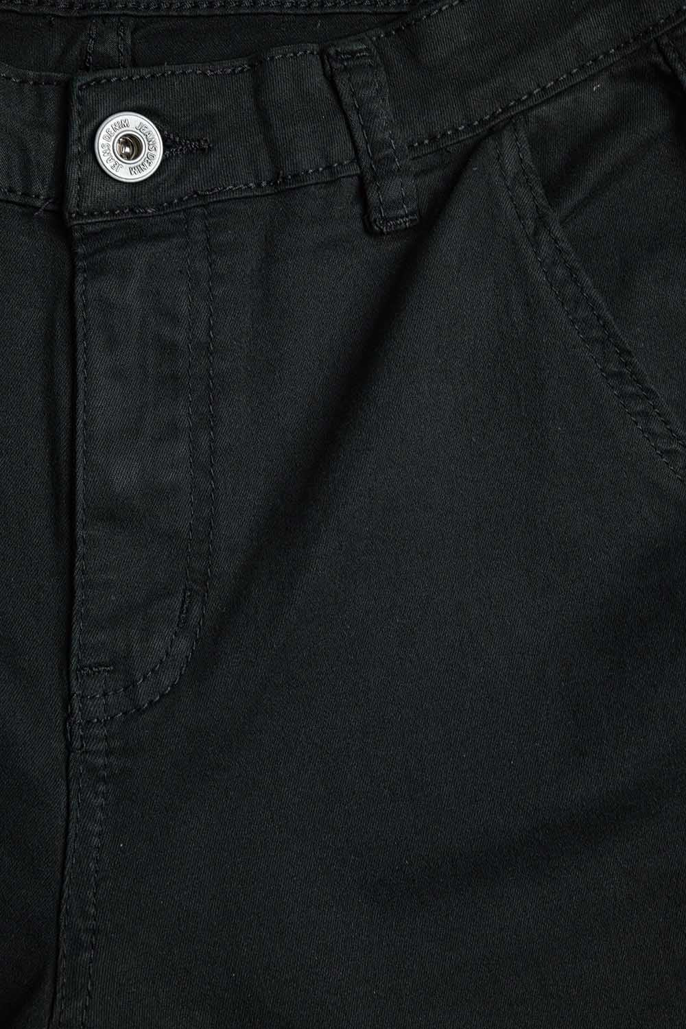 Pantalones Acampanados Negros Cómodos y Elásticos Q2