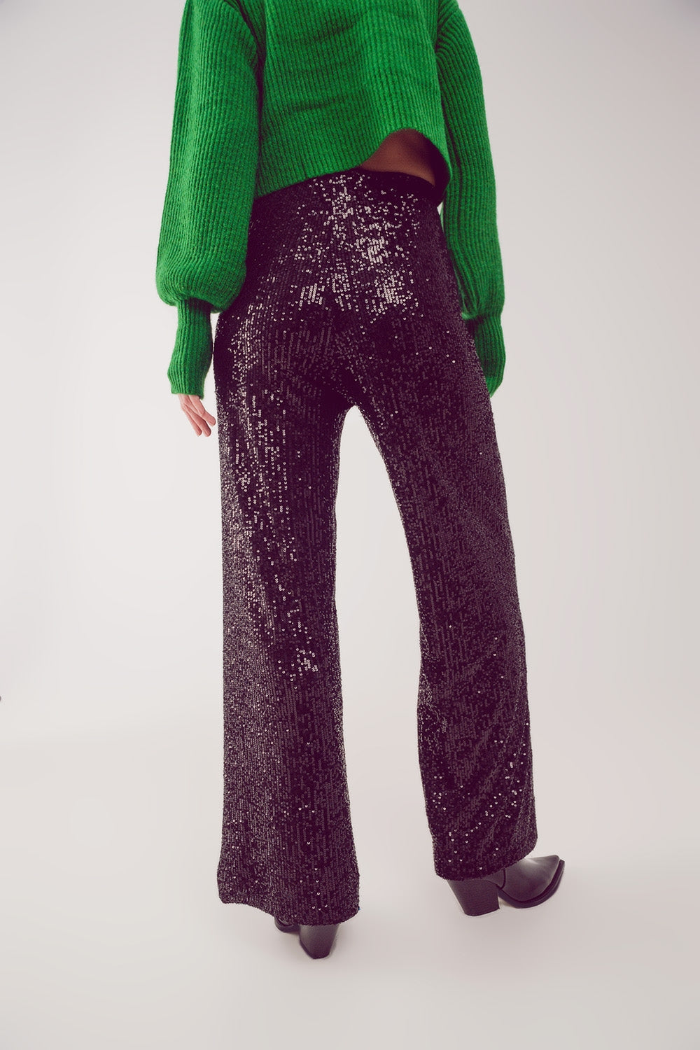 Pantalones de lentejuelas en negro Q2