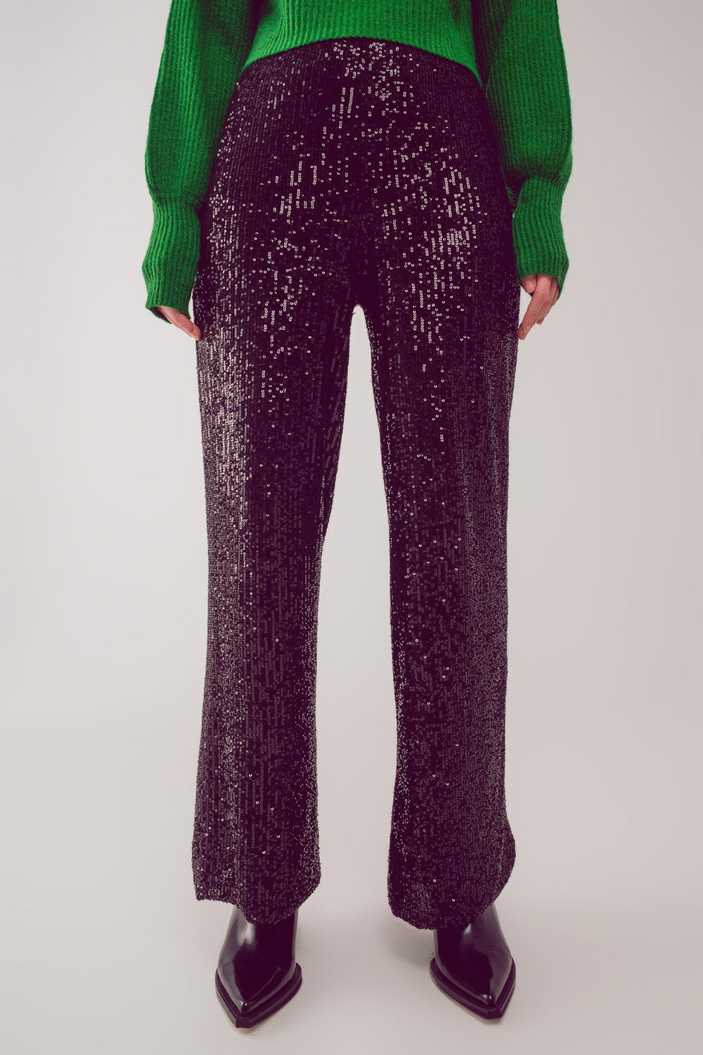 Pantalones de lentejuelas en negro Q2