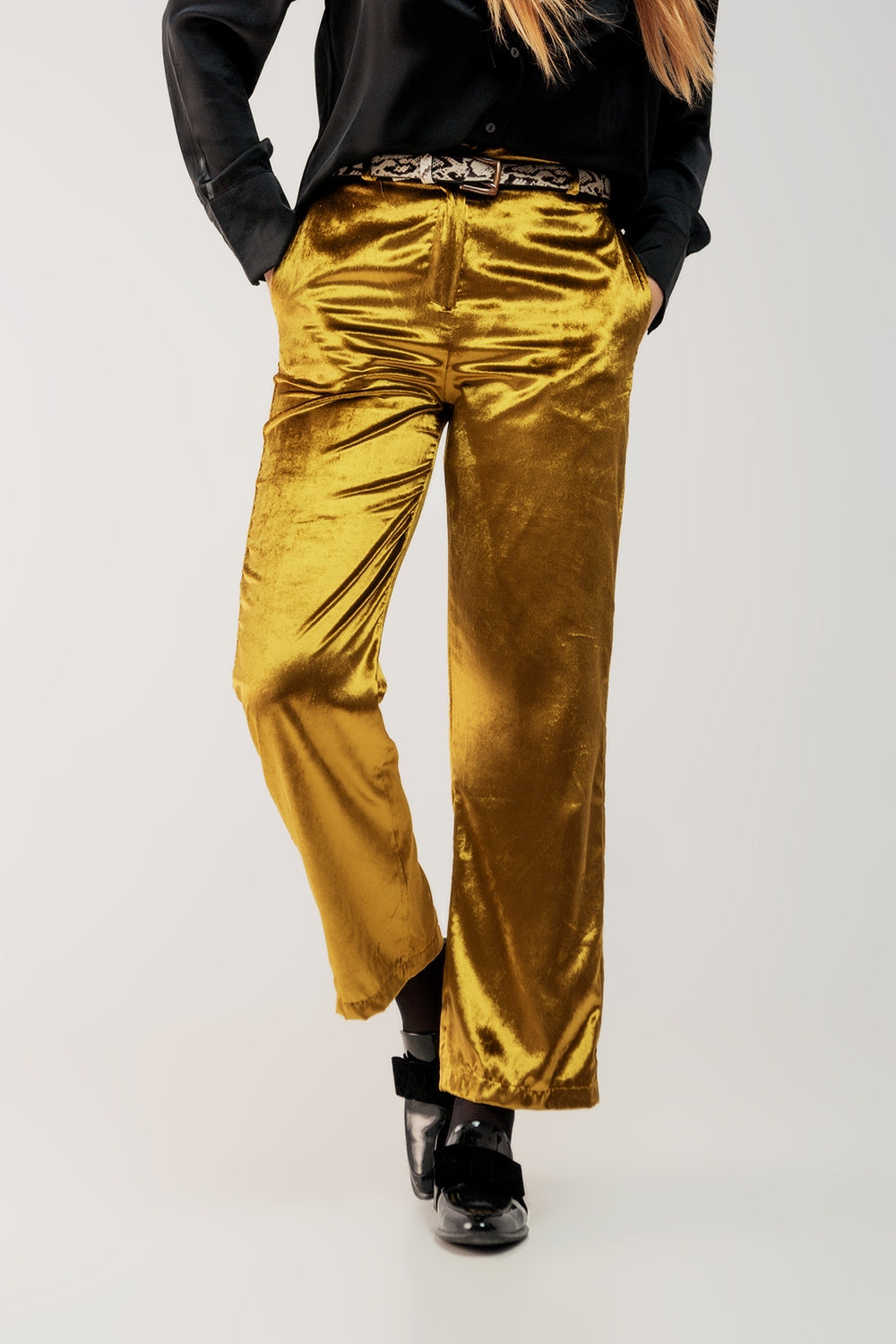 Pantalones de pernera recta en terciopelo en lima Q2