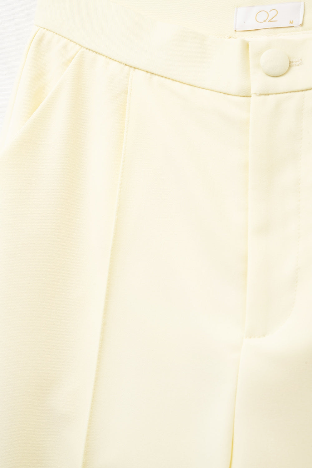 Pantalones de pierna ancha a medida en amarillo Q2