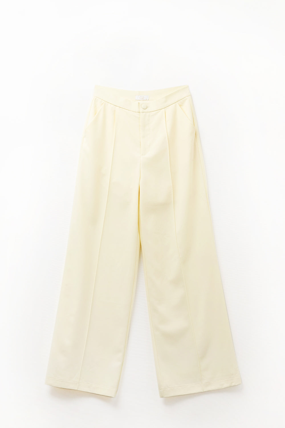 Pantalones de pierna ancha a medida en amarillo Q2