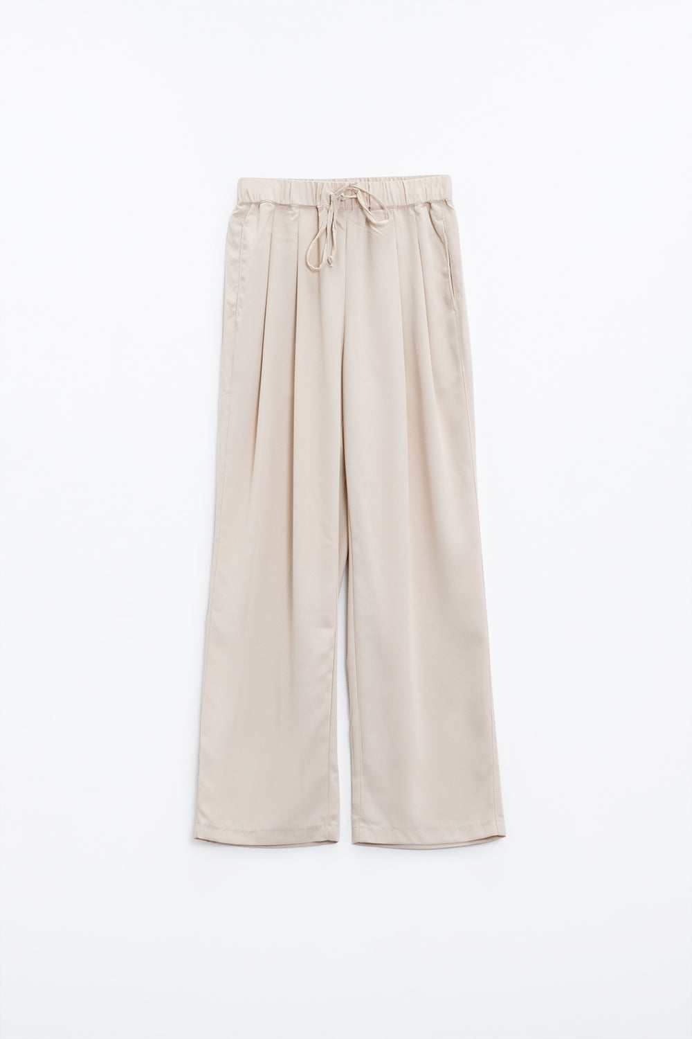 Pantalones En beige Con Bolsillos Delanteros Y Cierre De Cordón Q2