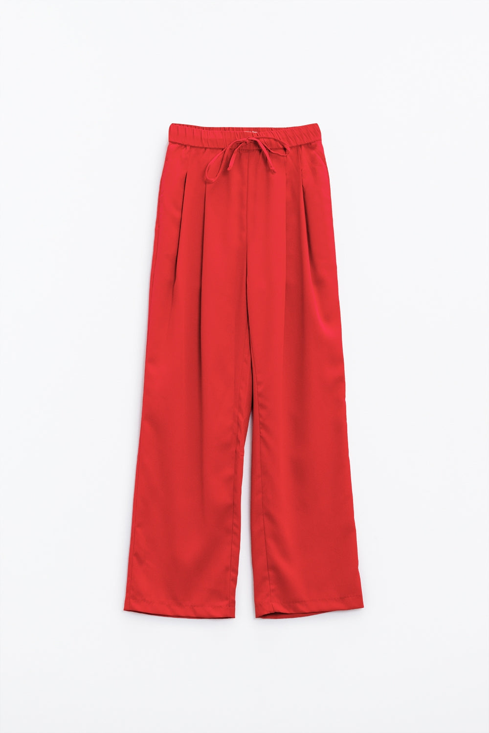 Pantalones en coral con bolsillos delanteros y cierre de cordón Q2