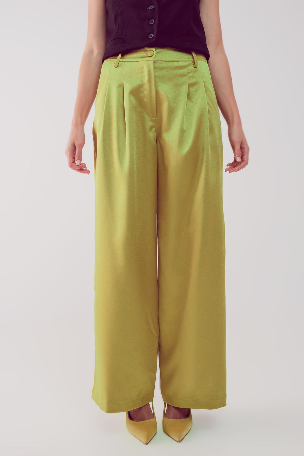 Pantalones palazzo con pinzas en lima Q2