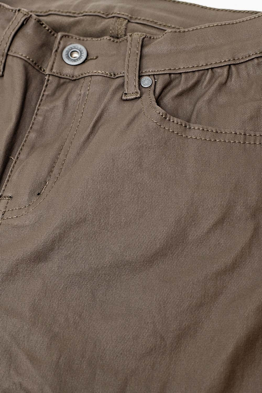 Pantalones super skinny de piel sintética beige Q2