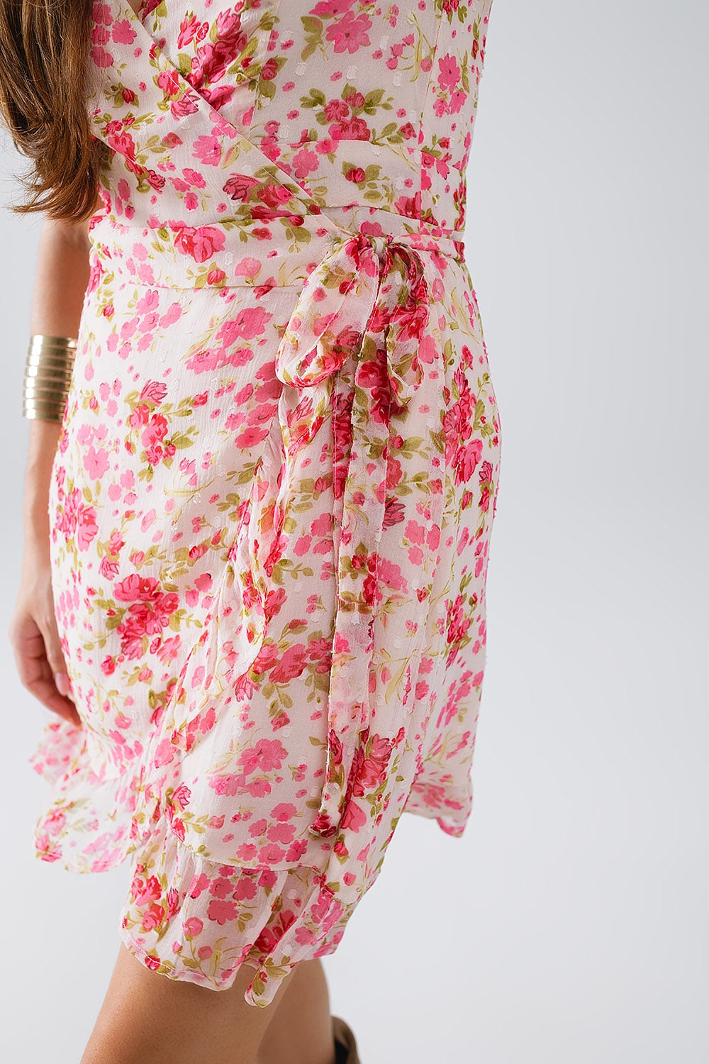 Plumetti Vestido corto con estampado floral rosa Q2