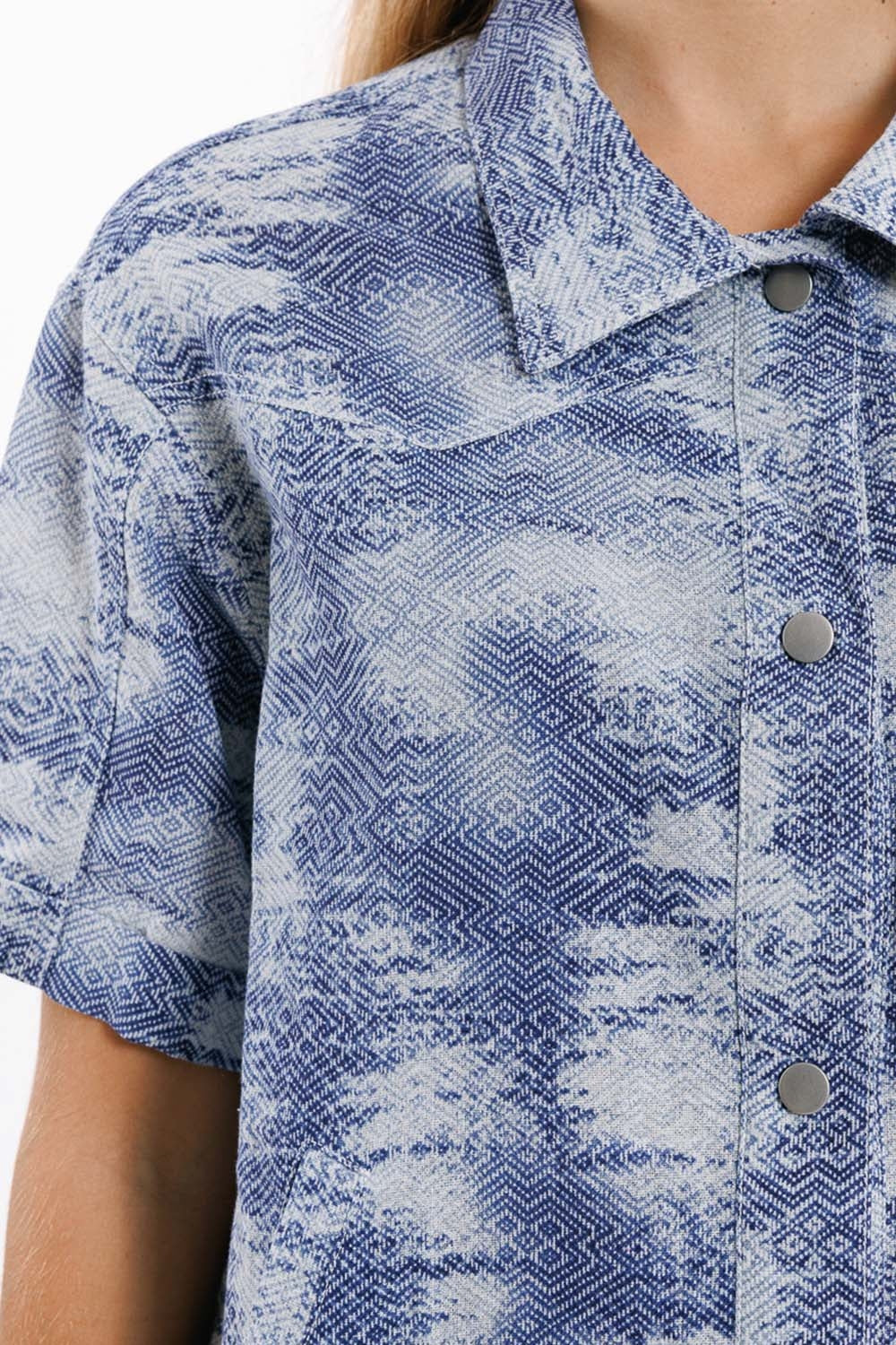 Polo Abotonado Tie Dye Azul Q2