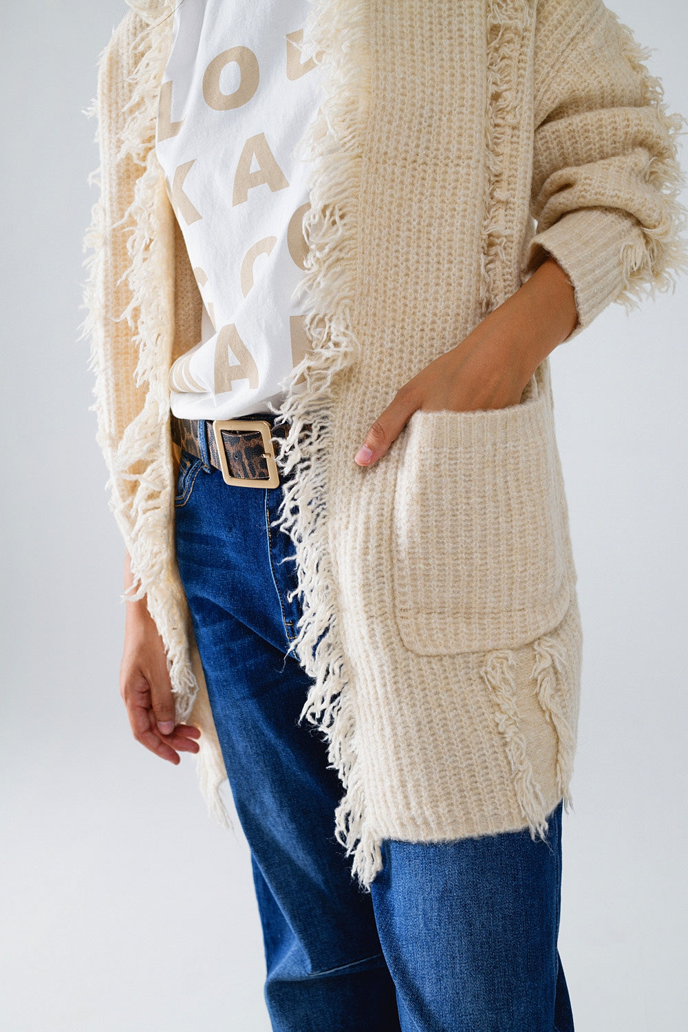 Rebeca Boho Crudo Con Bolsillos Delanteros Q2