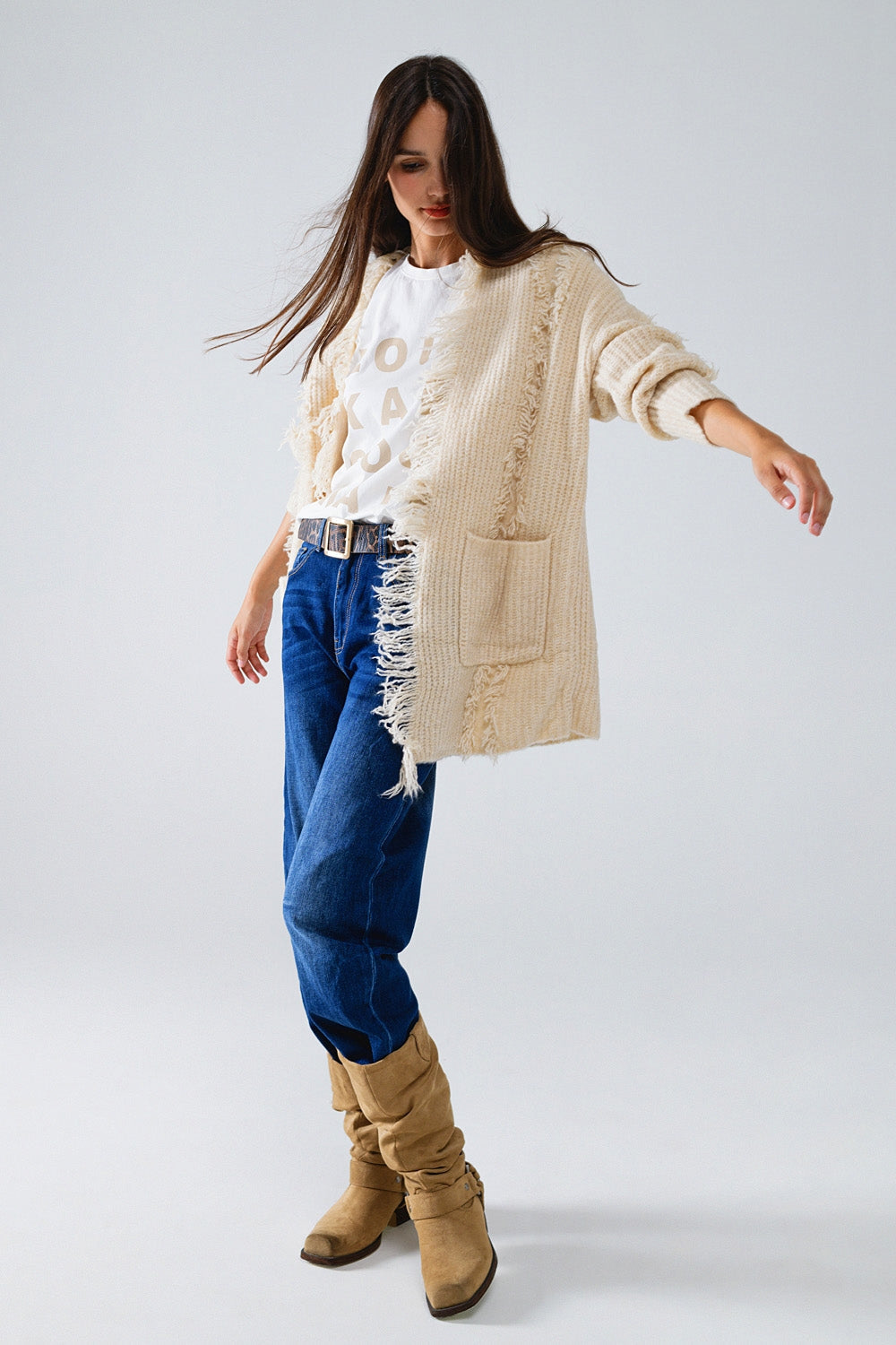 Rebeca Boho Crudo Con Bolsillos Delanteros Q2