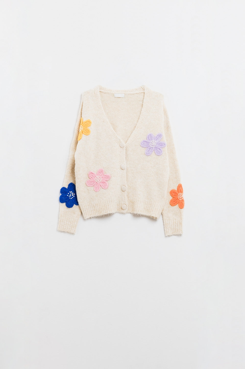 Rebeca Crema Con Flores Bordadas Q2