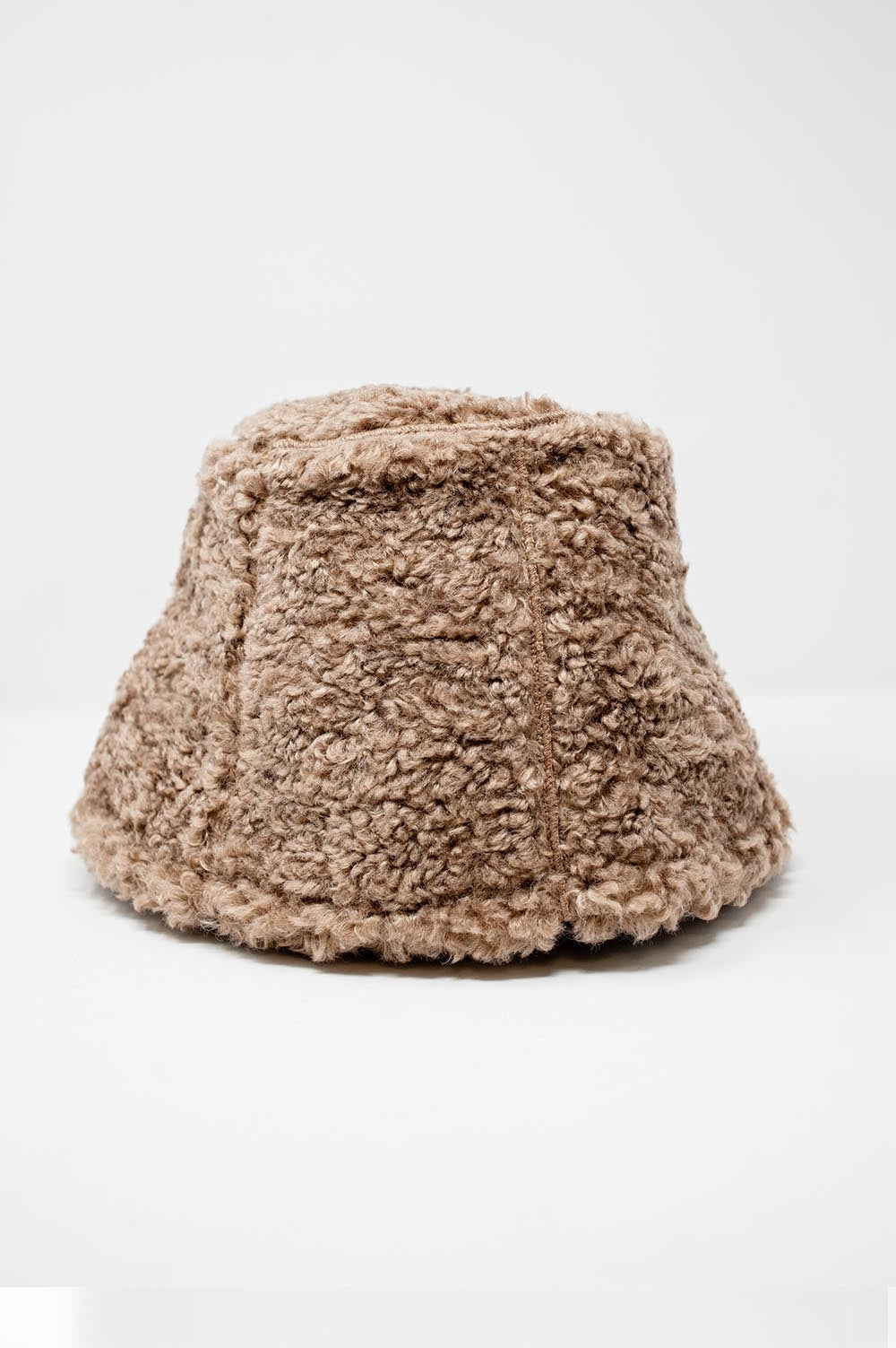 Q2 Sombrero de pescador Beige de borreguito