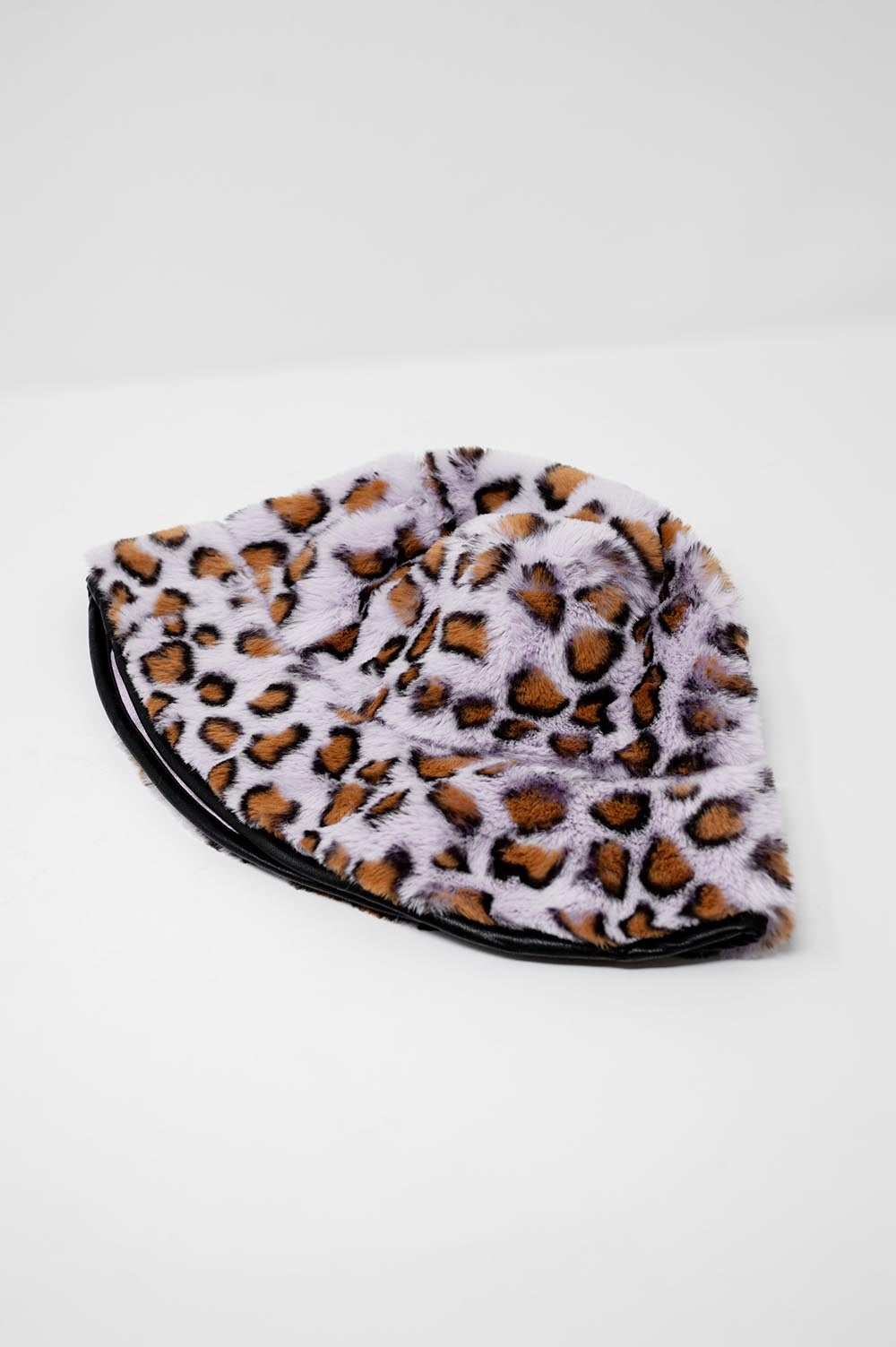 Sombrero de pescador con estampado animal en morado Q2