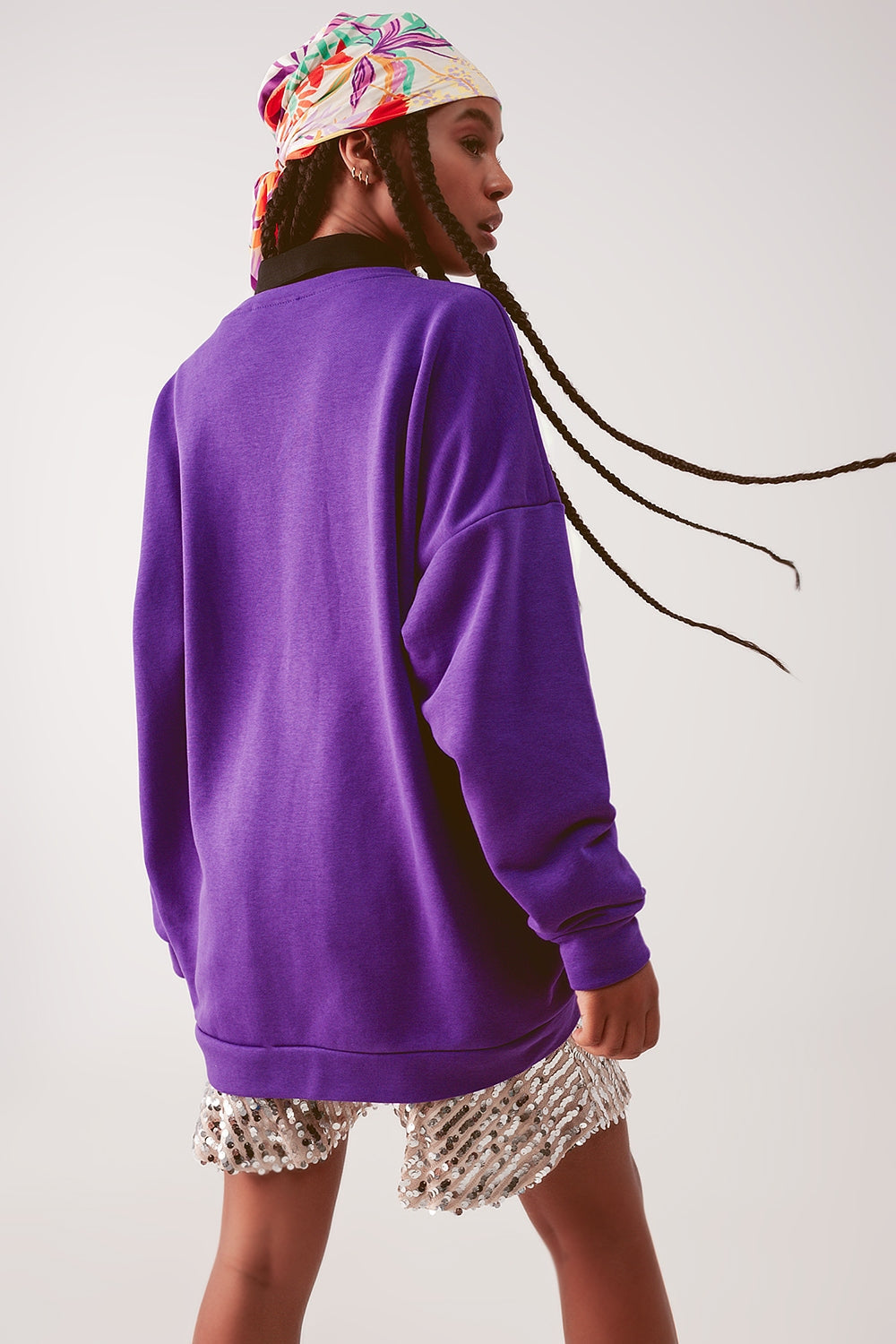 Sudadera en morado oversize Q2