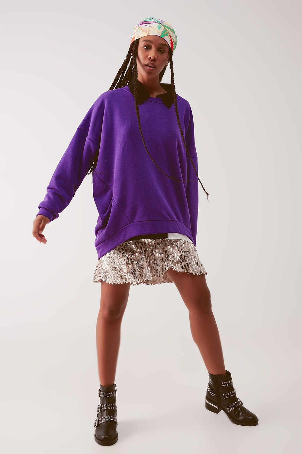 Sudadera en morado oversize Q2
