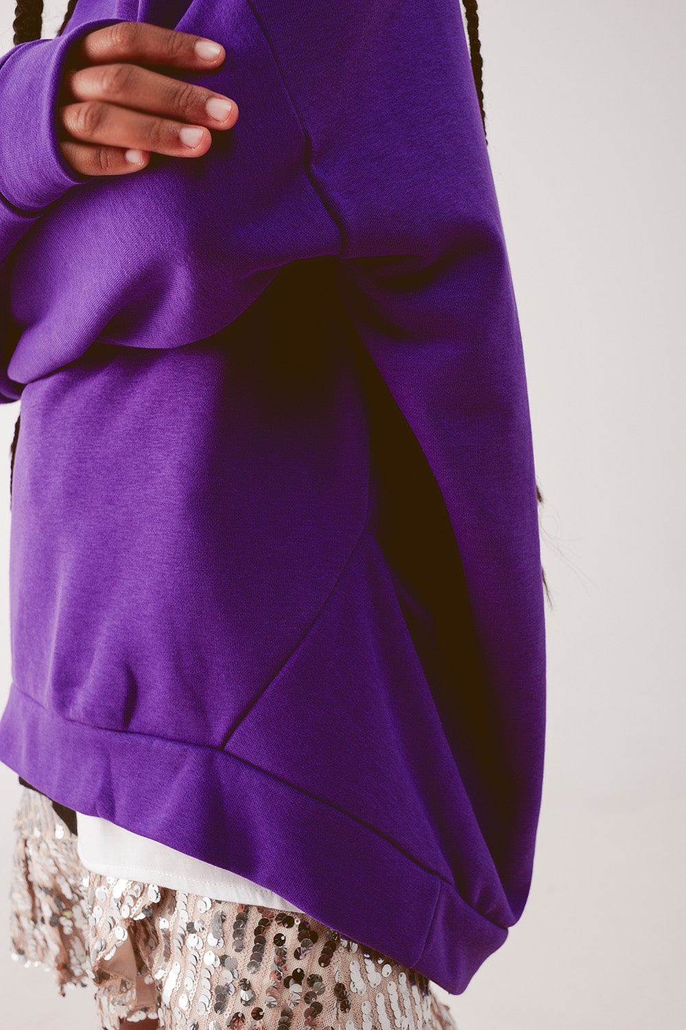 Sudadera en morado oversize Q2