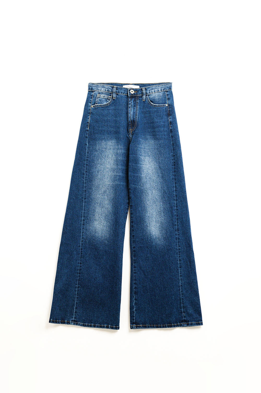 Tejano lavado extra ancho con costura lateral Q2