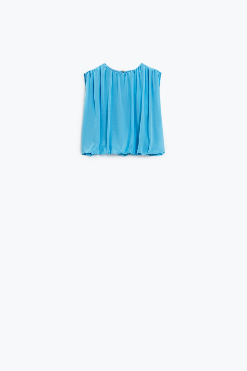 Top azul con diseño fruncido Q2