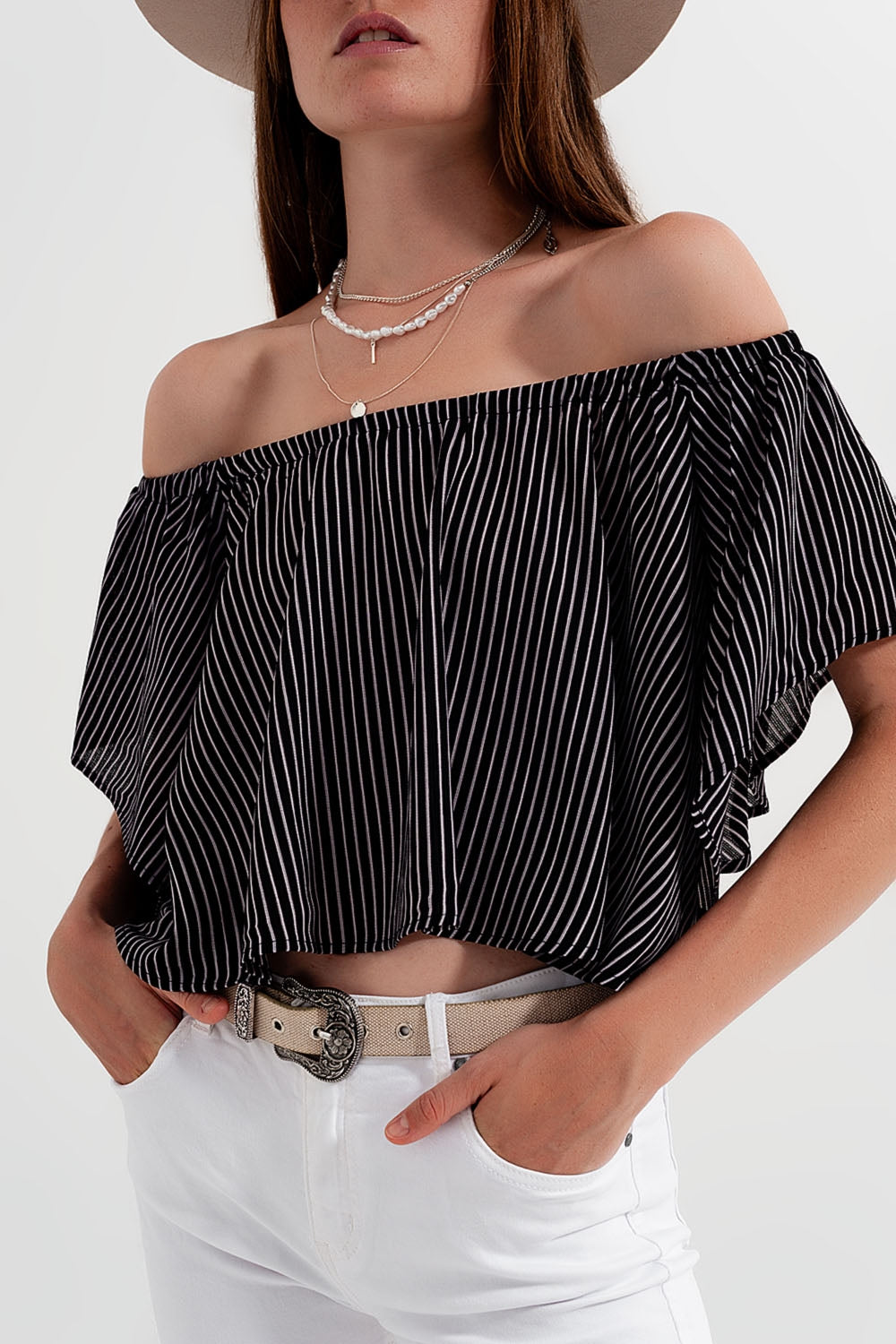 Top Bardot a rayas Q2