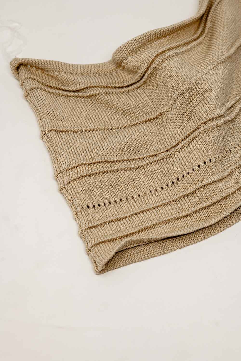 Top Bodycon De Punto Sin Tirantes En Beige Q2