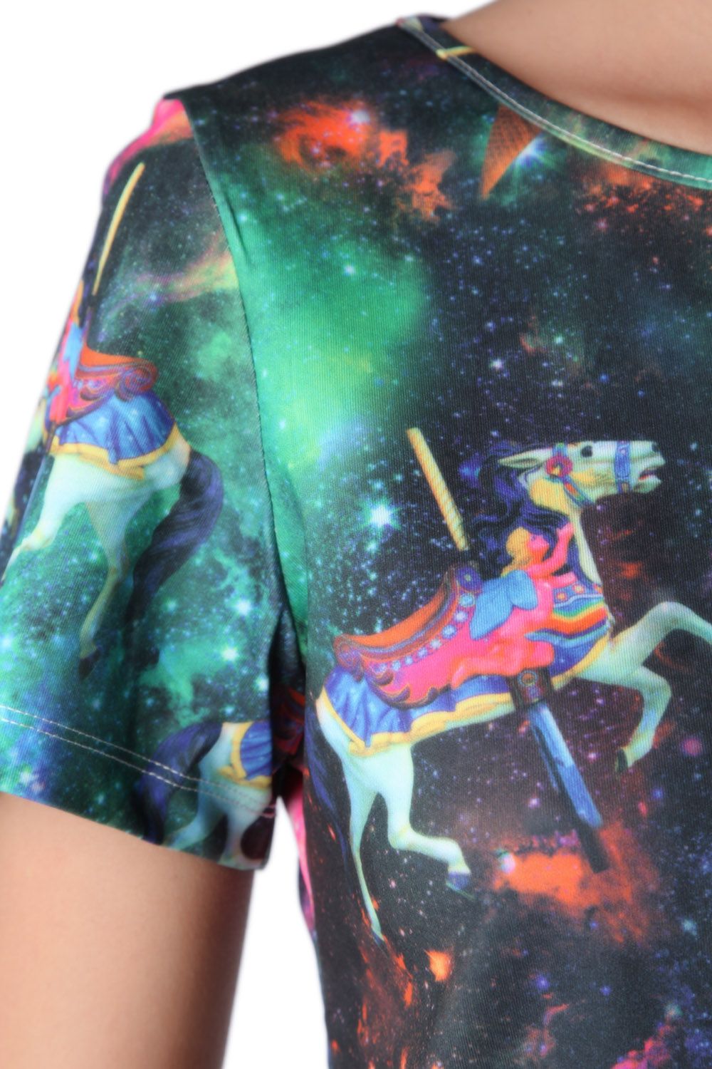 Top corto con estampado de ilustracion Q2