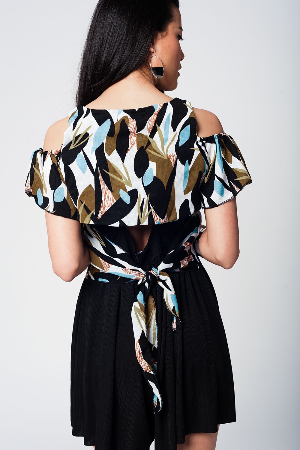 Top corto estampado verde Q2