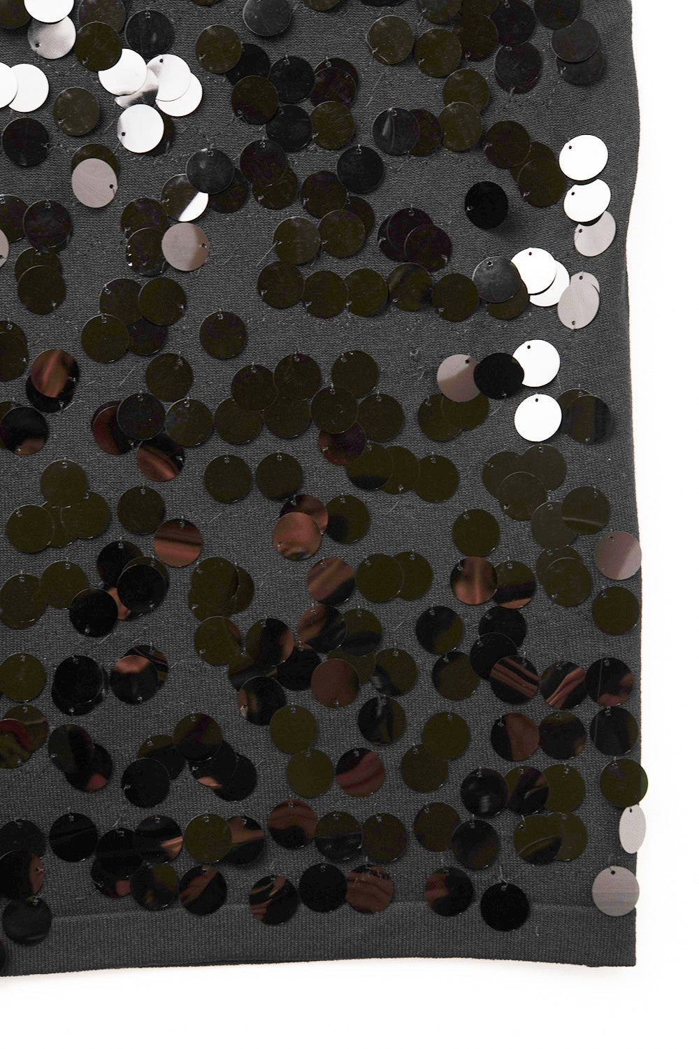 top negro de punto con detalle de lentejuelas Q2