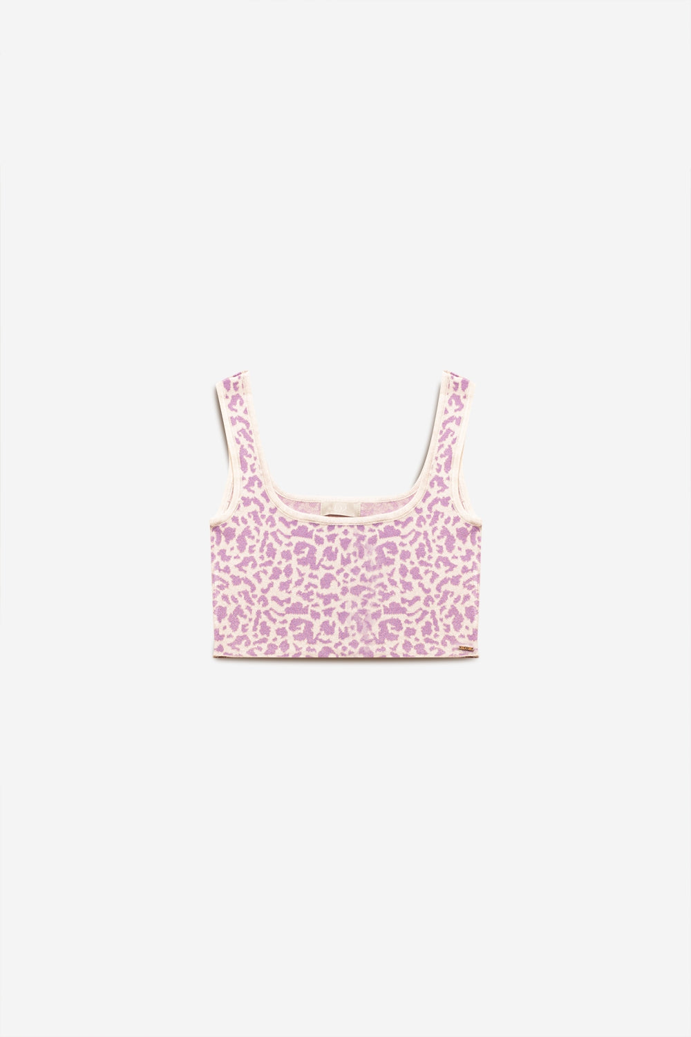 Top punto ligero en estampado animal lila Q2