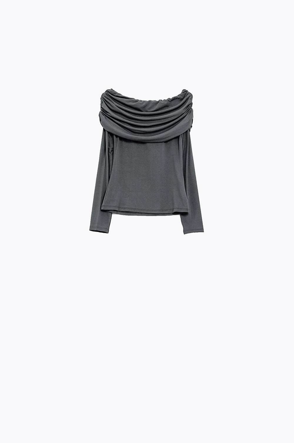 Top sin hombros en gris Q2