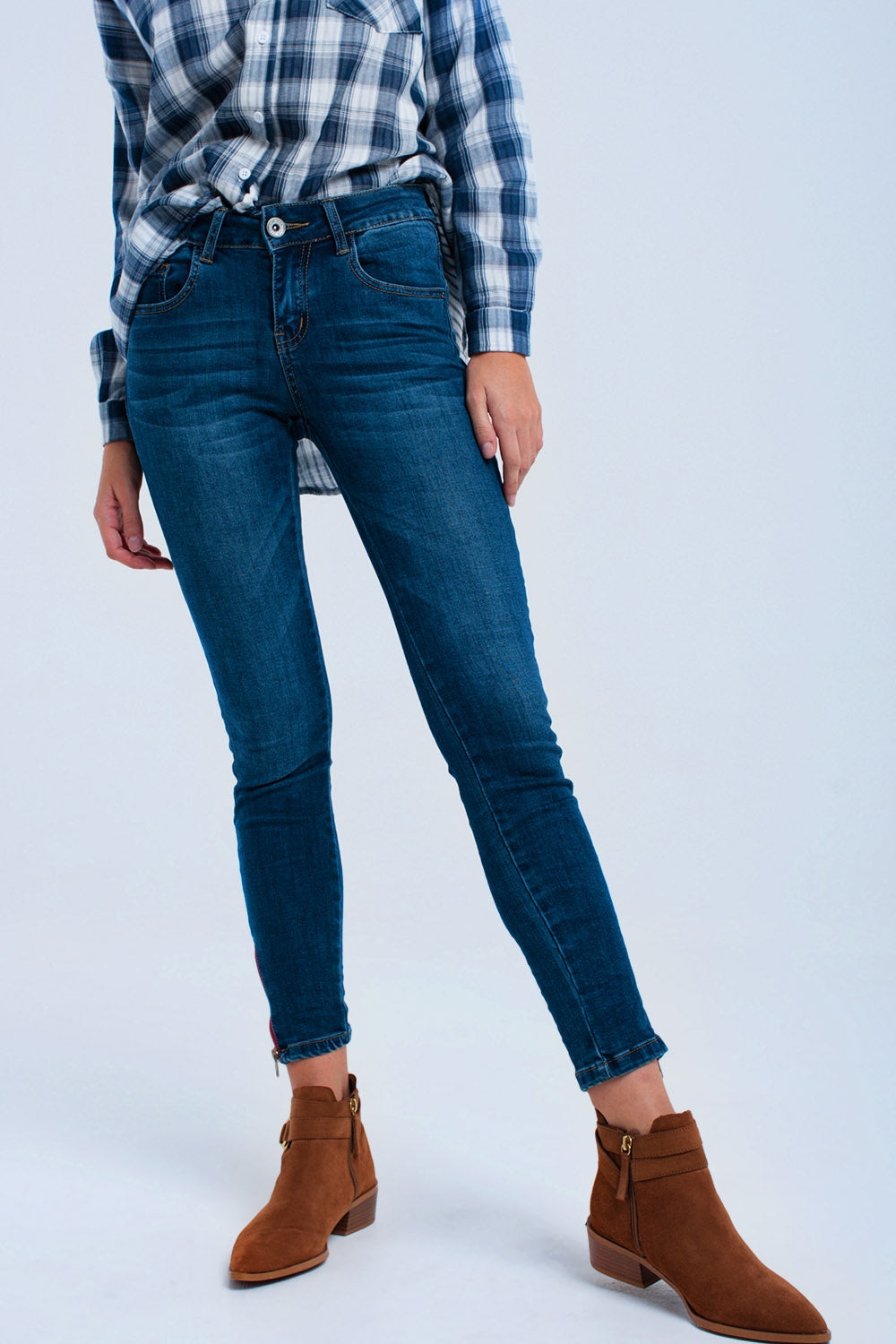 Vaquero skinny con cremallera Q2