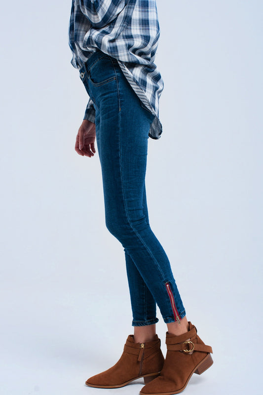 Q2 Vaquero skinny con cremallera