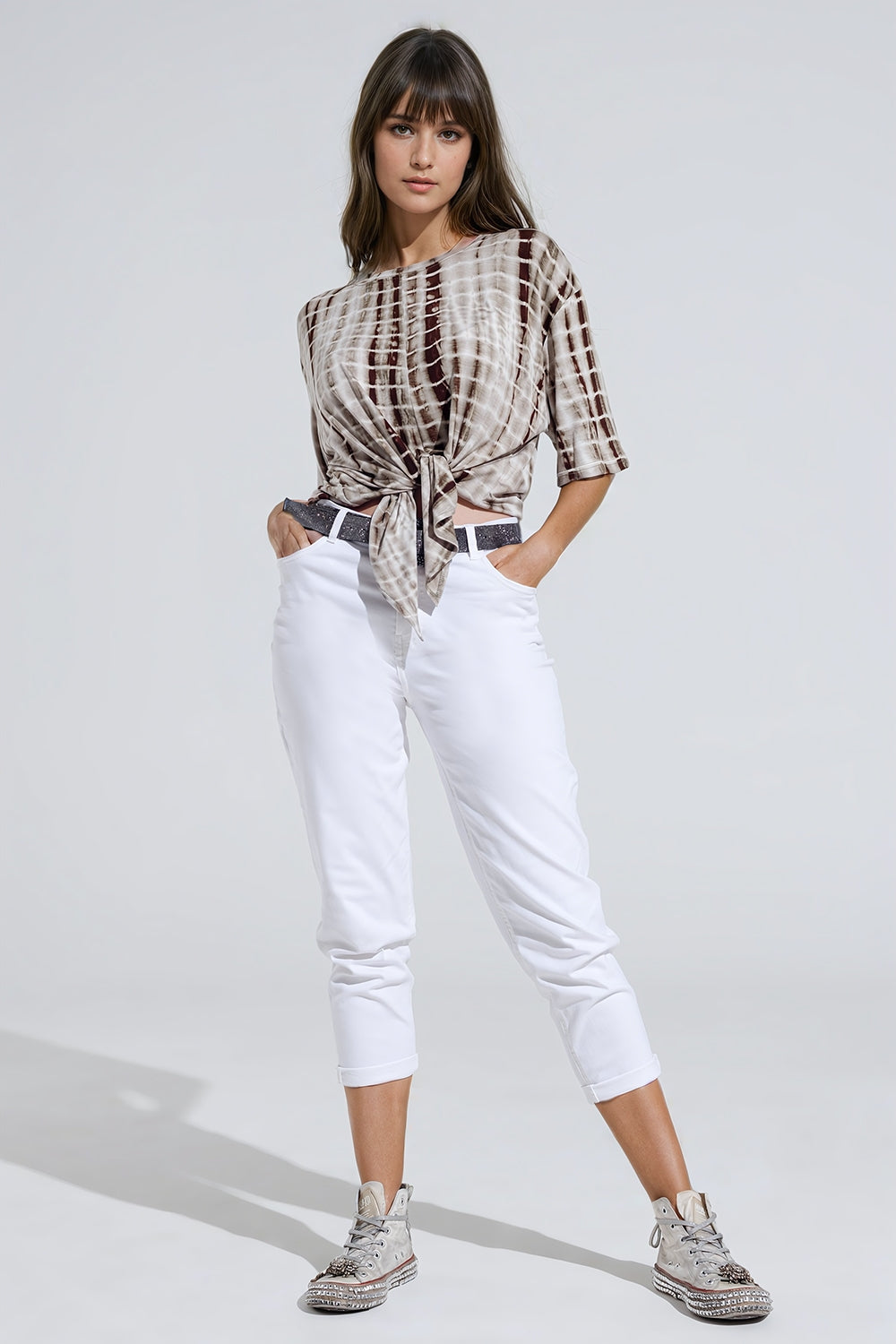 Vaqueros ajustados Basic en blanco Q2