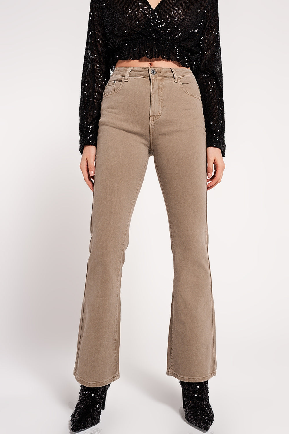 Vaqueros beige de campana Q2