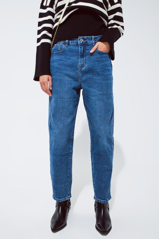 Q2 Vaqueros boyfriend oversize azul oscuro